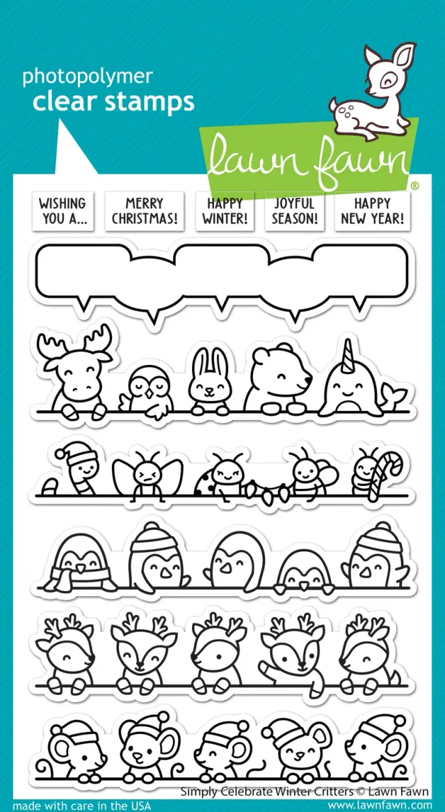 Lawn Fawn Simply Celebrate Winter Critters LF3231 Stempel Winter