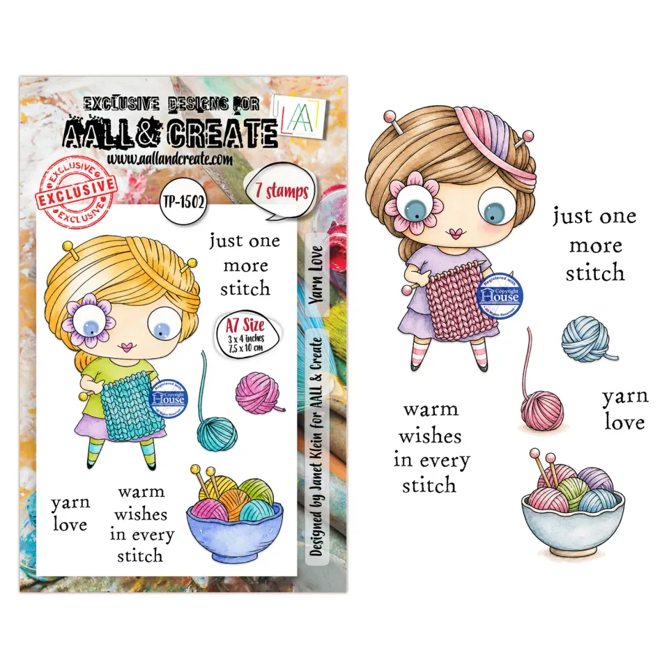 AALL and Create TP-1502 Yarn Love Stempelset A7 Photopolymer