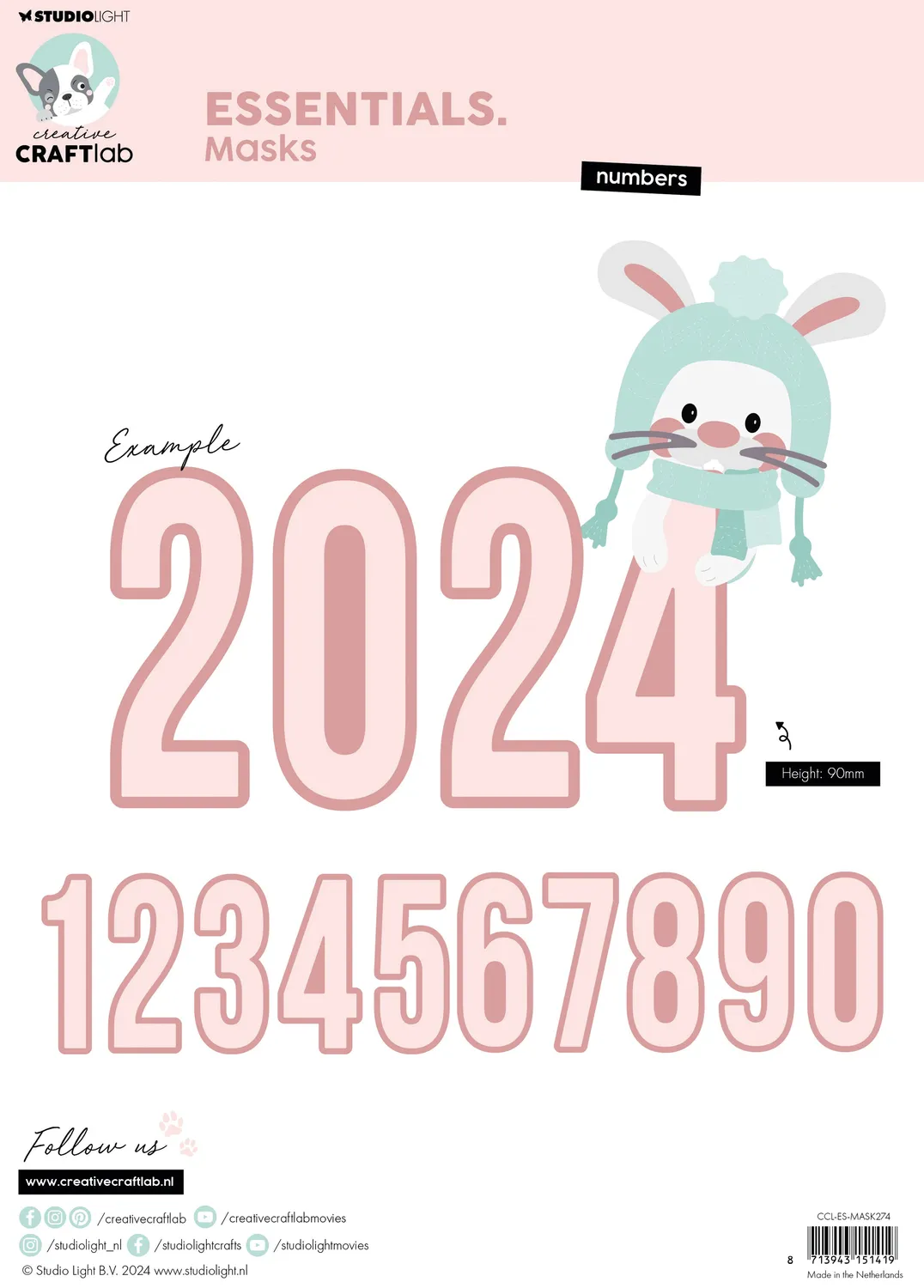 StudioLight Creative Craftlab Essentials Maske Numbers Zahlen