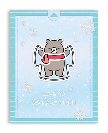 Lawn Fawn Snowy Sky Schablone Schnee 15x15 cm