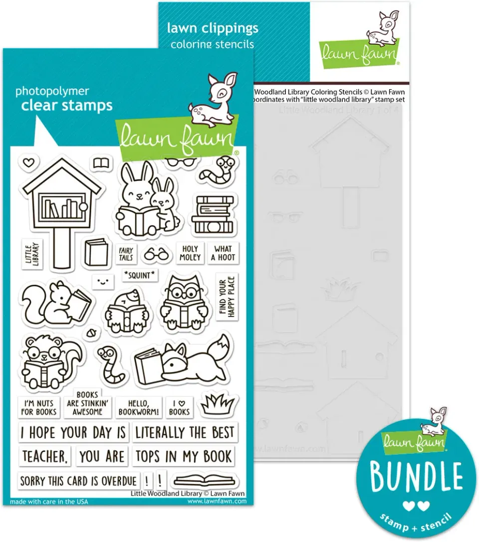 Lawn Fawn Little Woodland Library Bundle Stempel