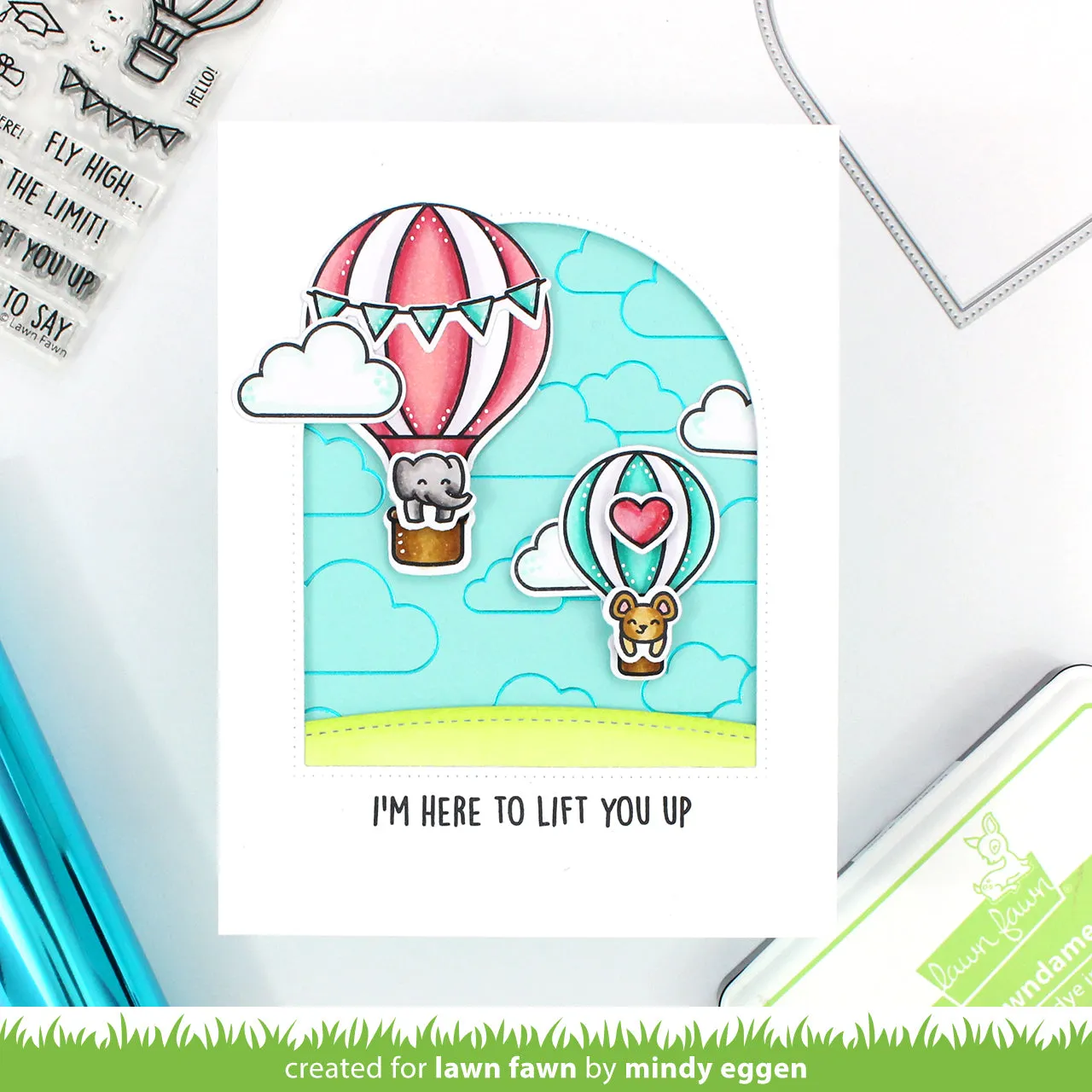 Lawn Fawn Cloud Background Hot Foil Platte