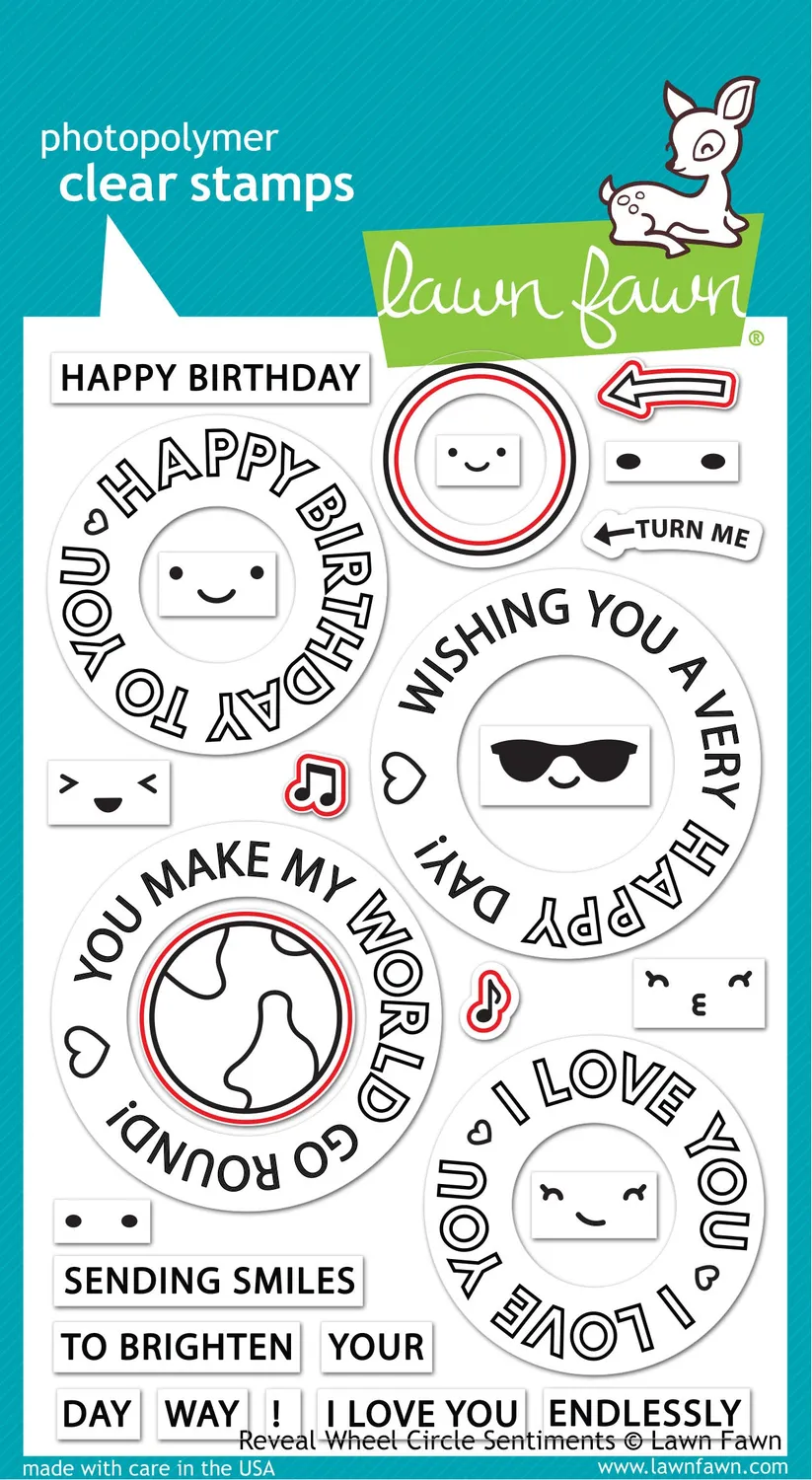 Lawn Fawn Lawn Cuts Reveal Wheel Circle Sentiments Stanze