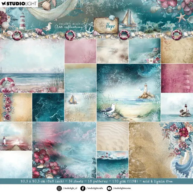 Jenine's Mindful Art Tide of Hope Backgrounds Designblock 36 Blatt