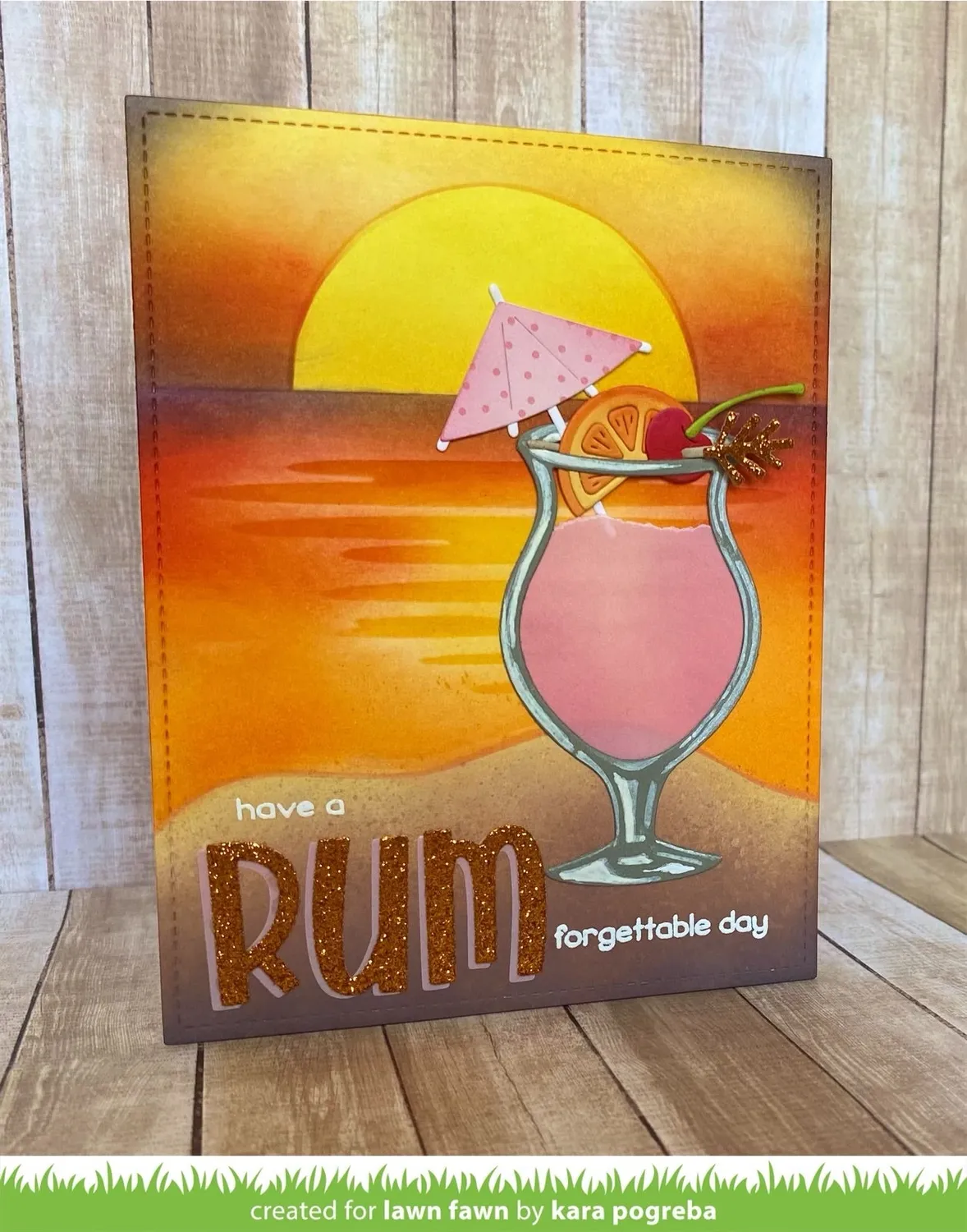 Lawn Fawn Beach Sunset Stencils Schablonen 2er-Set