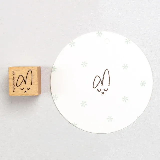 Perlenfischer Hase Schlappohr Stempel 18x12 mm Holz