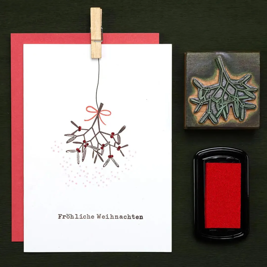 Perlenfischer Fröhliche Weihnachten Classic Stempel 3 x 60 mm