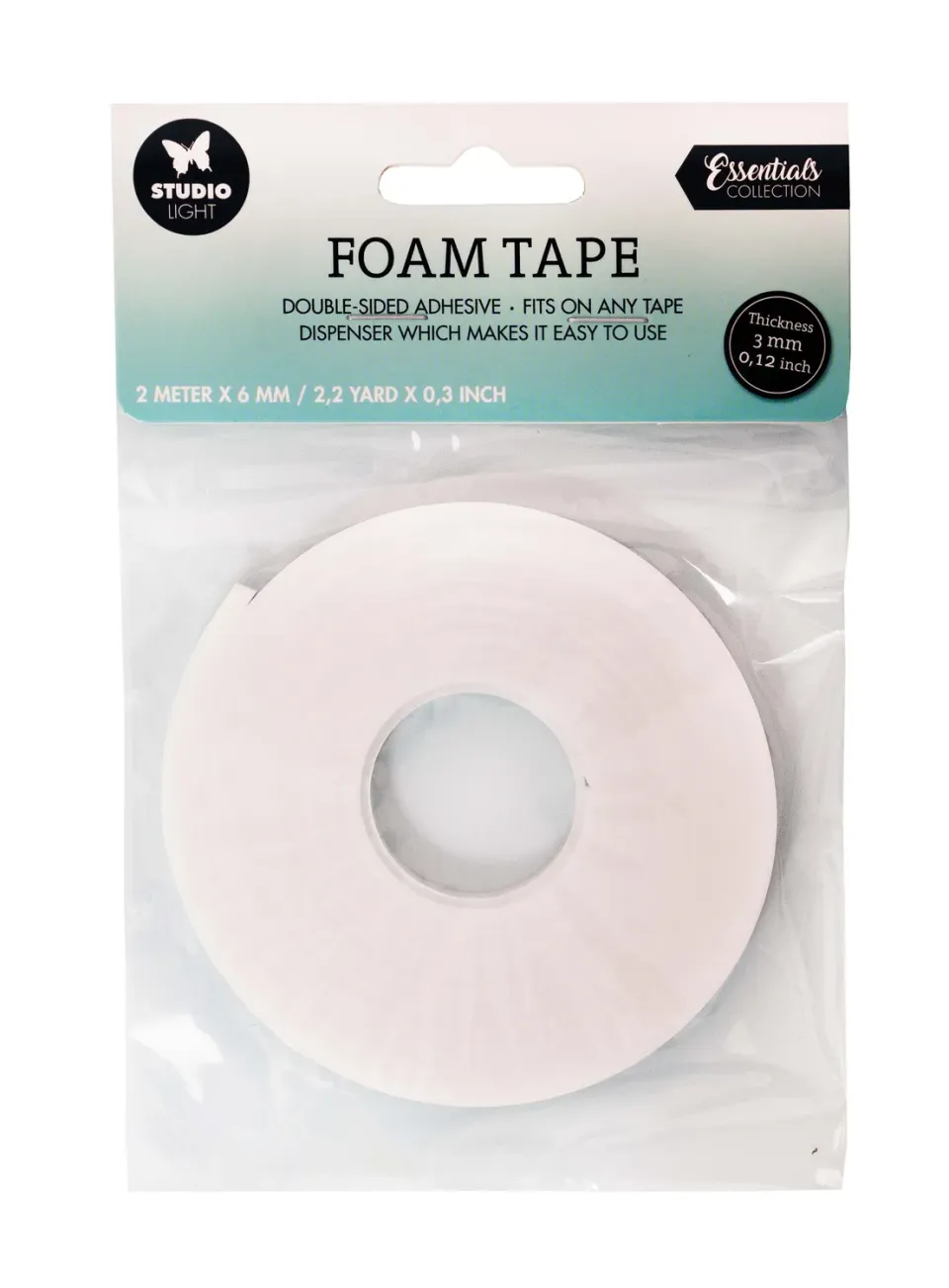StudioLight Essentials Foam Tape doppelseitig 3 mm 2 m Abstand