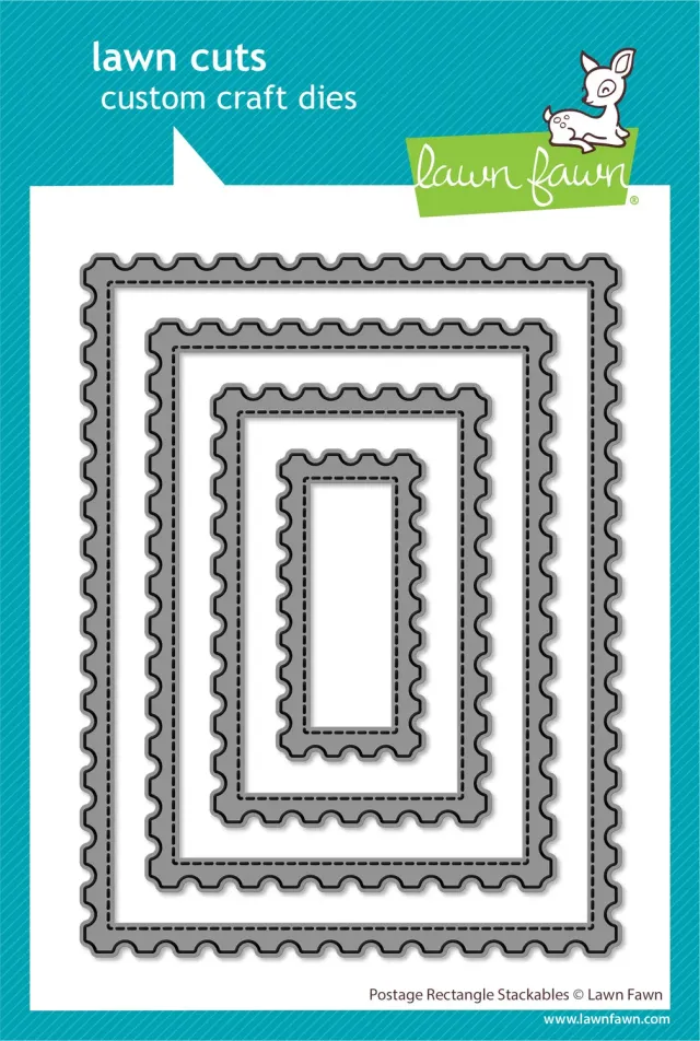 Lawn Fawn Postage Rectangle Stanzschablone 4-tlg