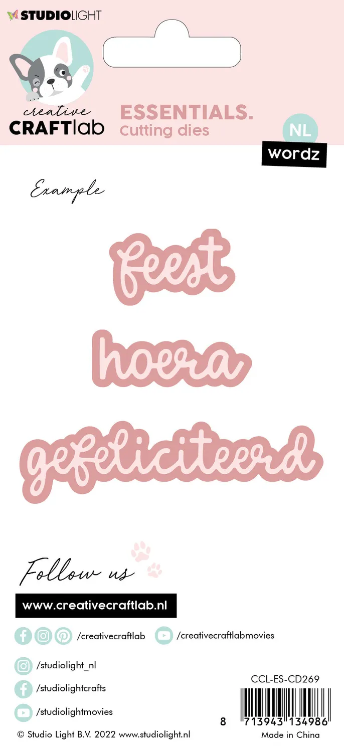 Creative Craftlab Essentials Gefeliciteerd Wordz Stanzschablone
