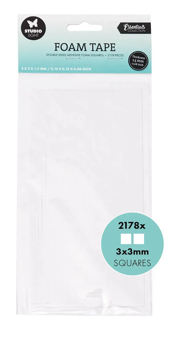 StudioLight Essentials Foam Tape Blöcke 3x3mm 2380 Stk