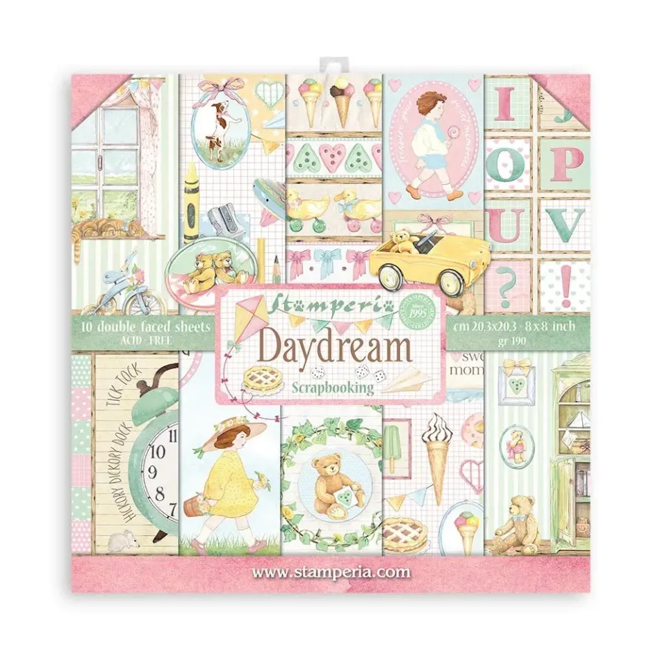 Stamperia DayDream Scrapbookpapier 20,3cm 10 Bogen