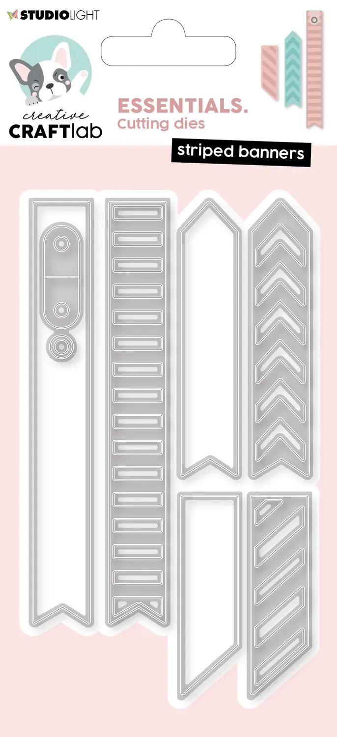 Creative Craftlab Essentials Stanzschablone Striped Banners