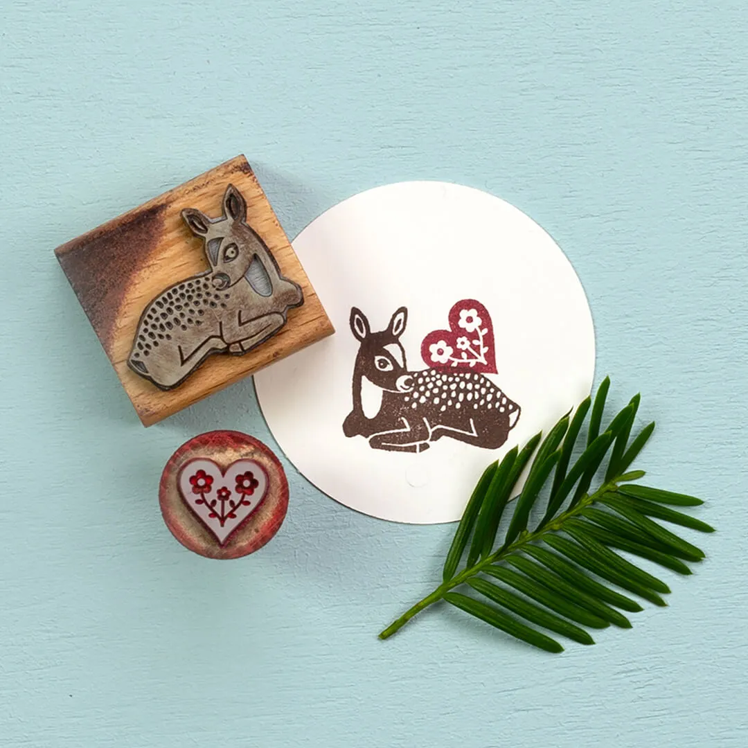 Perlenfischer Flower Heart Small Stempel klein 11,9 mm Blumen