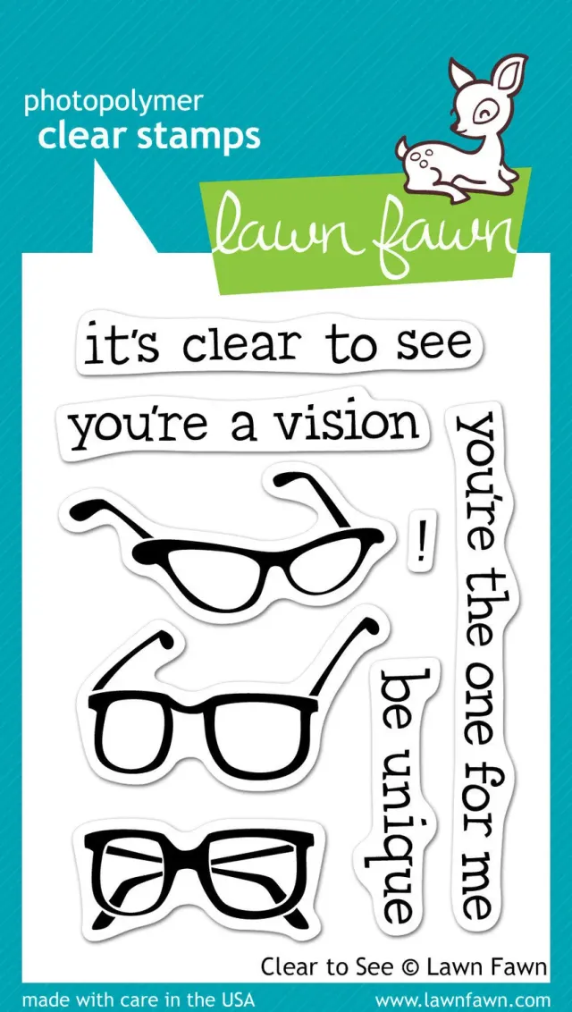 Lawn Fawn Clear to See Stempel Brillen 8-teilig