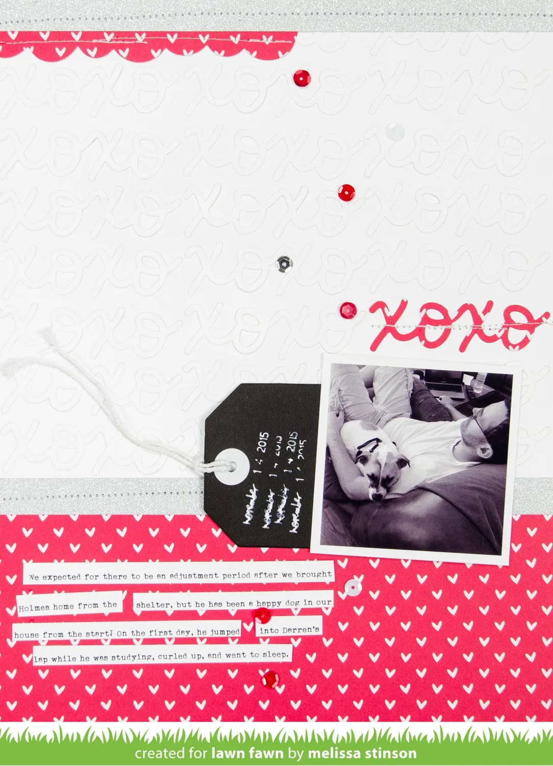 Lawn Fawn Lawn Cuts Scripty XOXO Stanzschablonen Schriftzug