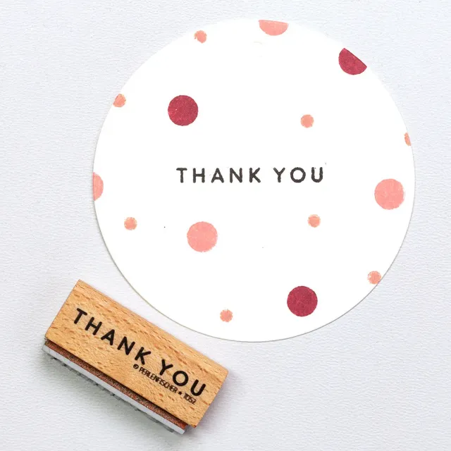 Perlenfischer Thank You 2 Textstempel 4x34 mm