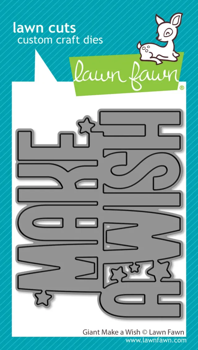 Lawn Fawn Giant Make A Wish Lawn Cuts Stanze Geburtstag