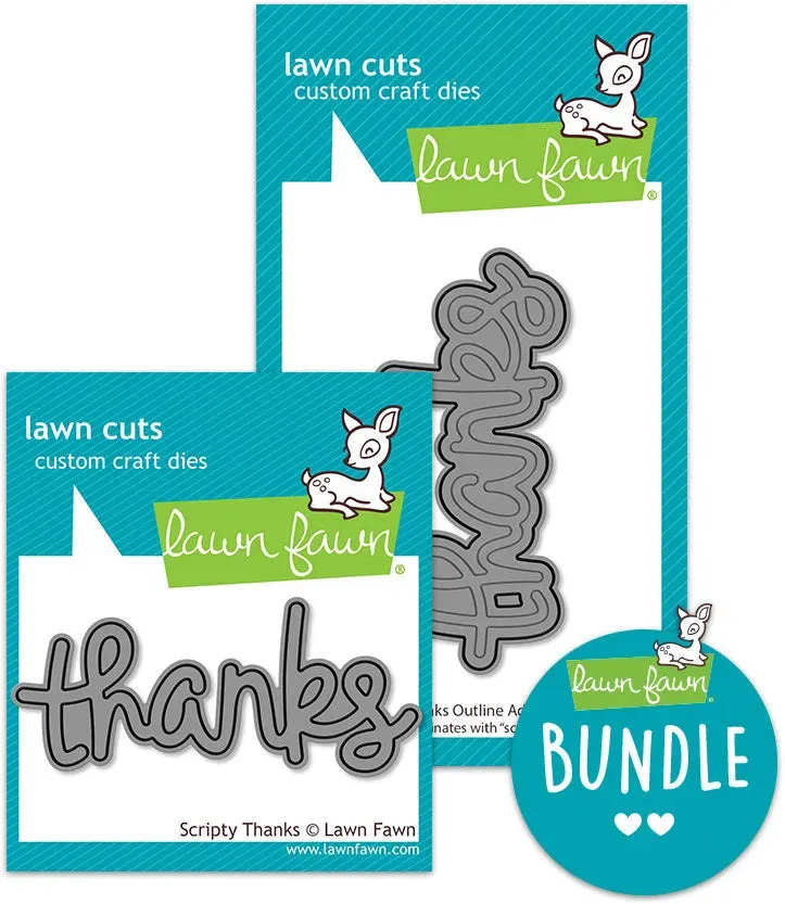 Lawn Fawn Scripty Thanks Bundle Dankes-Stanze