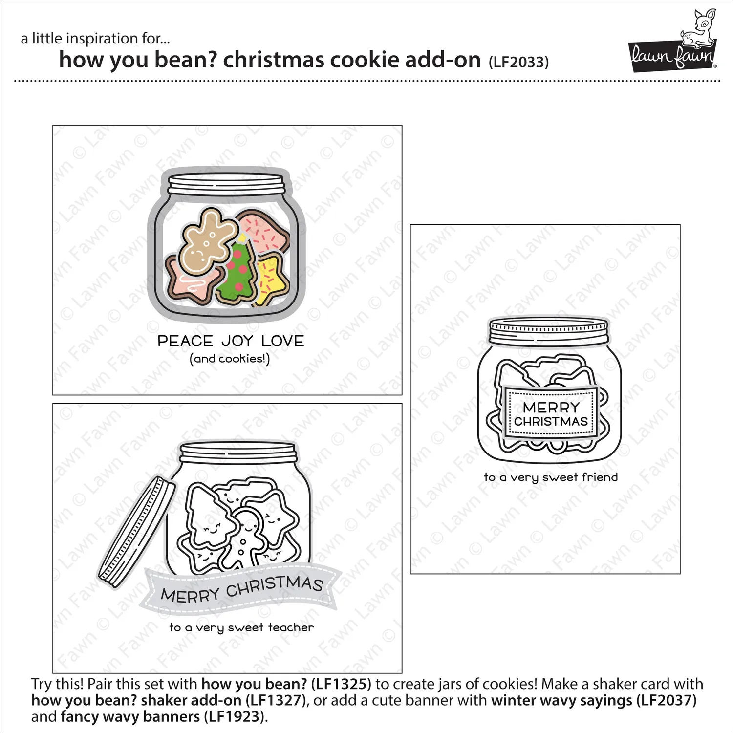 Lawn Fawn How You Bean Christmas Cookie Stempelset