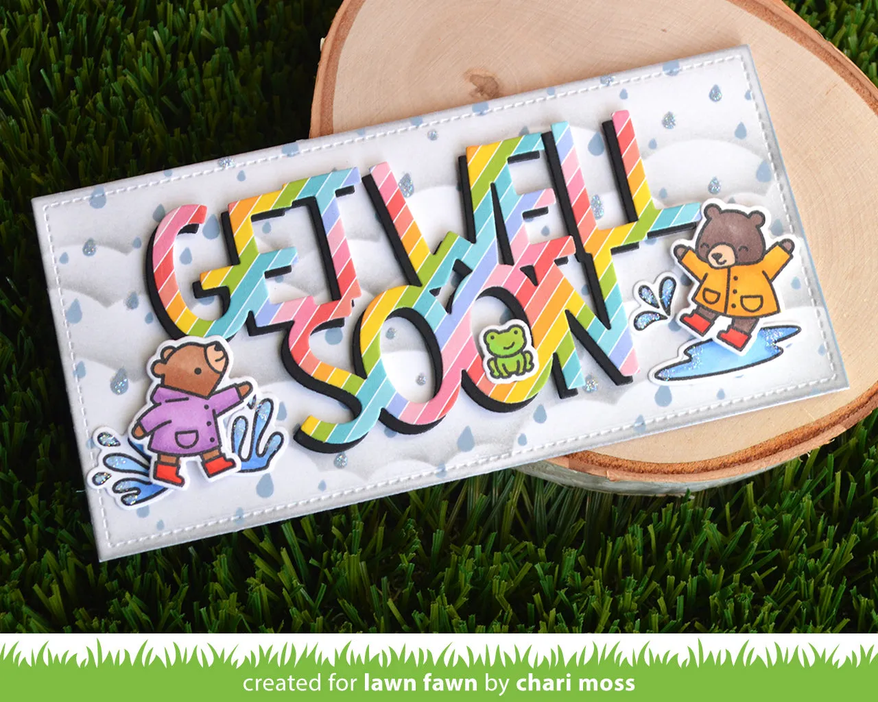 Lawn Fawn Giant Get Well Soon Stanzschablone LF2804 groß