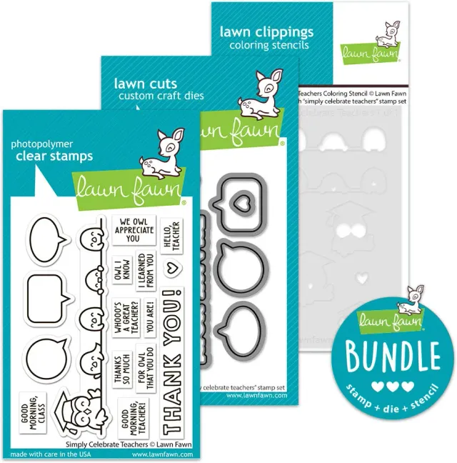 Lawn Fawn Simply Celebrate Teachers Bundle Stempel Stanzen