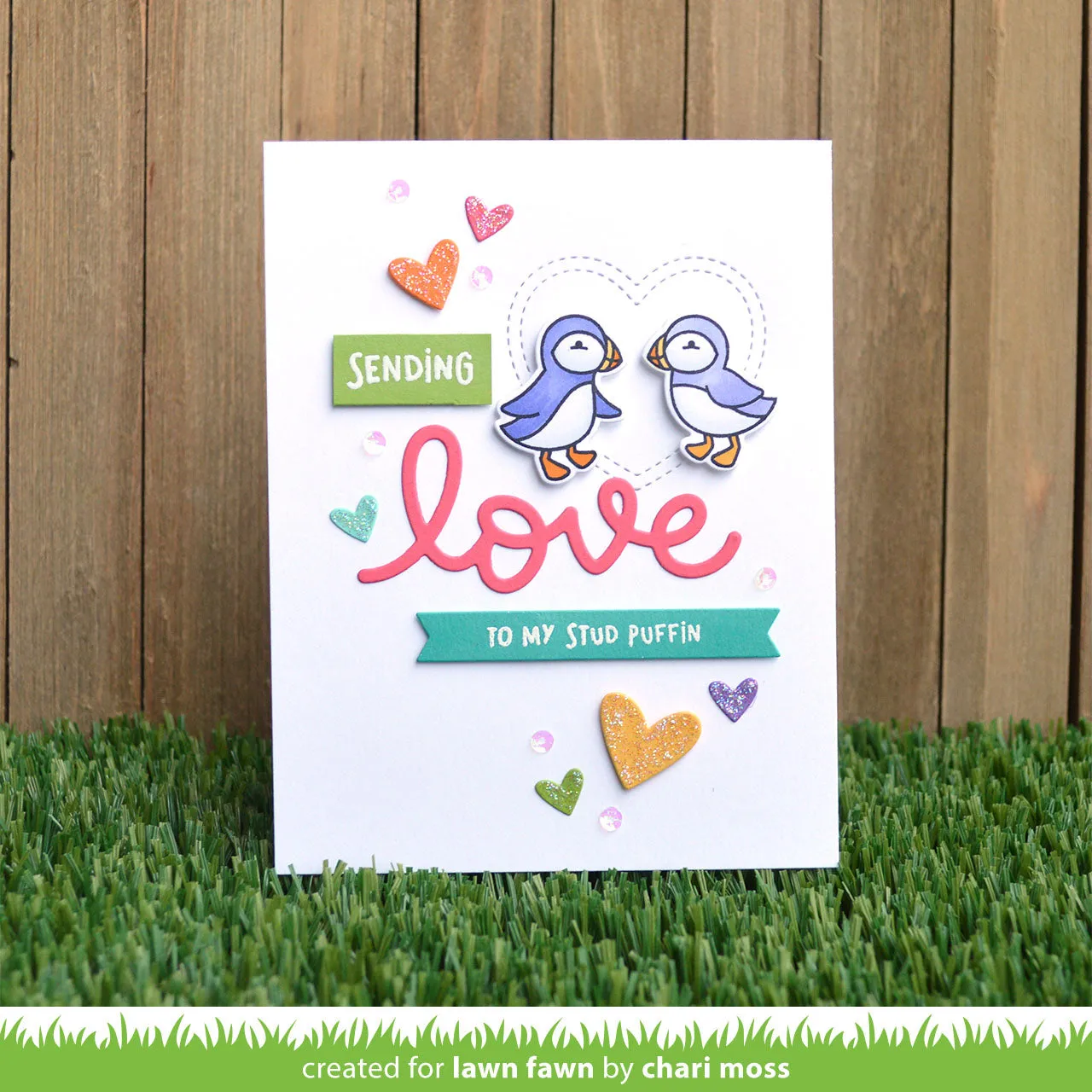 Lawn Fawn Just Stitching Hearts Stanze 4 Herzen