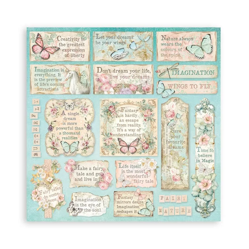 Stamperia Shabby Rose Scrapbook Papier Block 30,5x30,5cm säurefrei