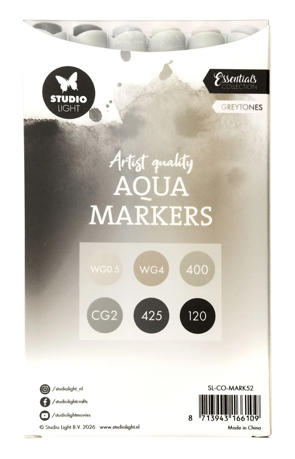 StudioLight Essentials Greytones Aquamarker 6 Stück