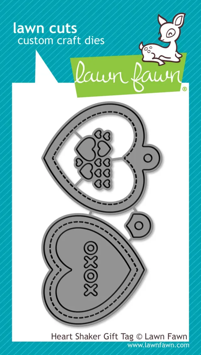 Lawn Fawn Heart Shaker Gift Tag Stanzschablonen Herz