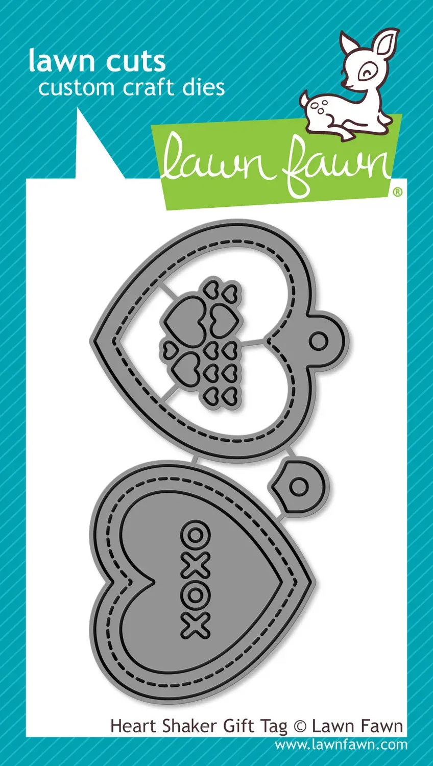 Lawn Fawn Heart Shaker Gift Tag Stanzschablonen Herz
