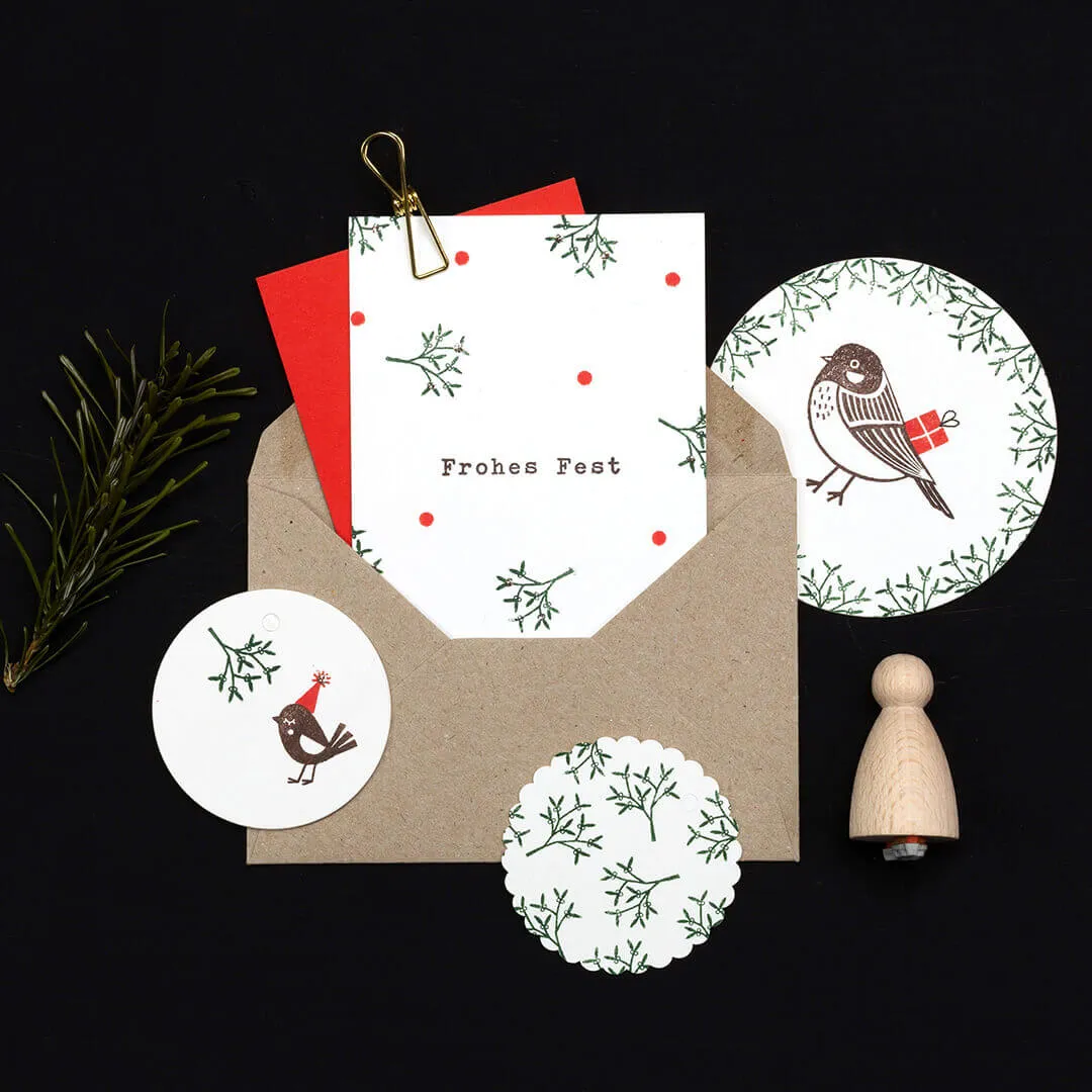 Perlenfischer Mistletoe Small Stempel 17x15 mm Weihnachten