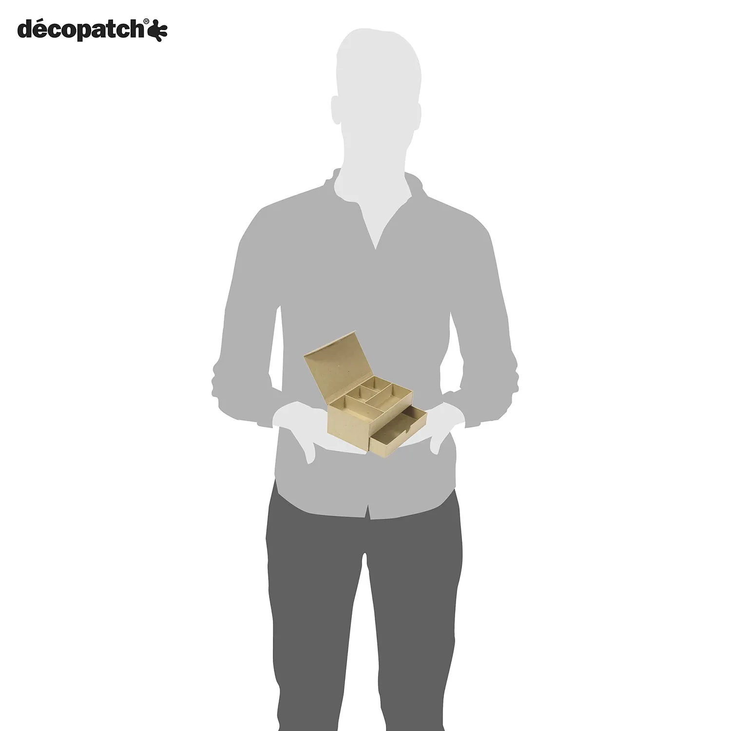 Décopatch BT025O Schmuckkästchen Pappmaché mit Schublade