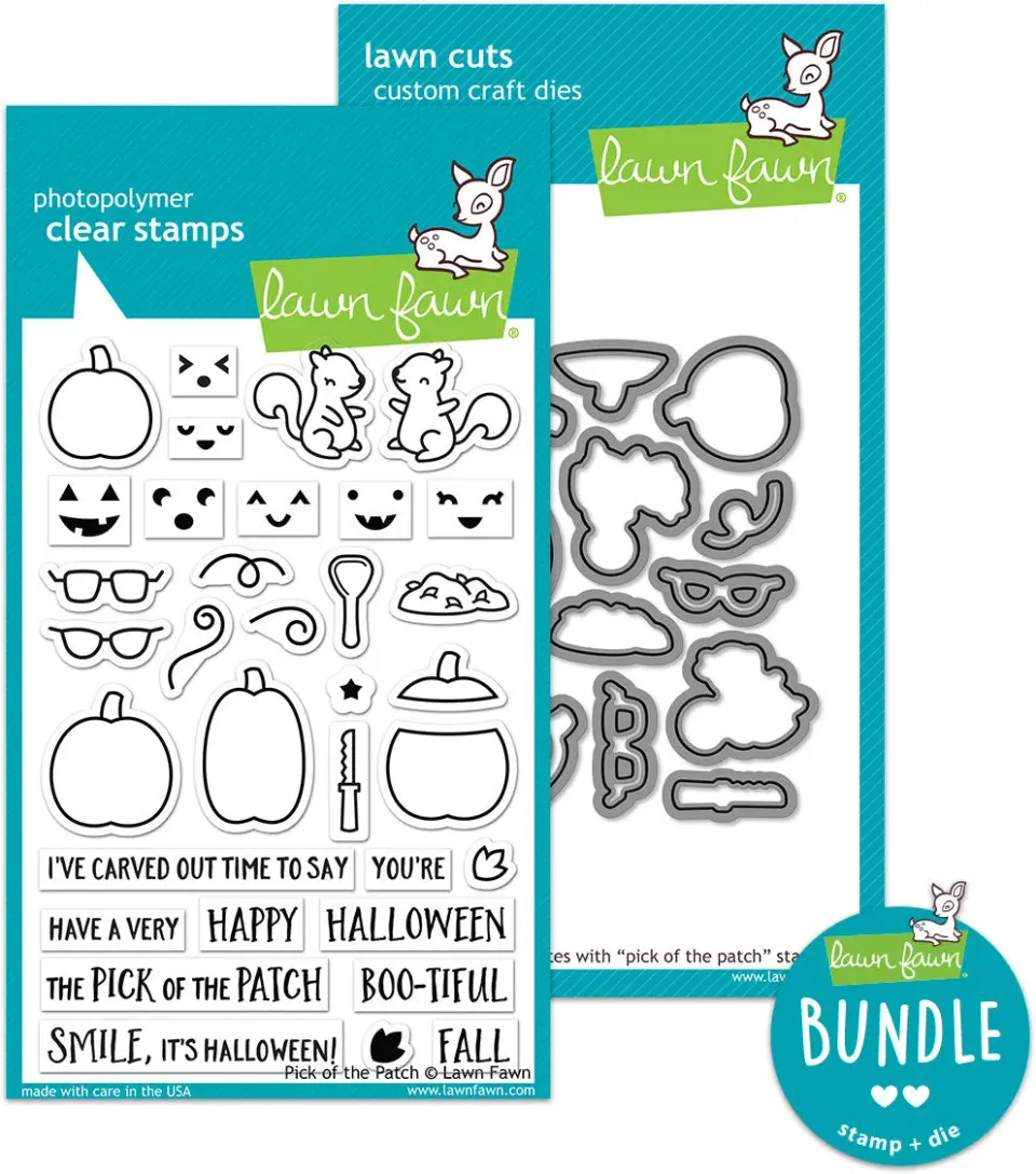 Lawn Fawn Pick of the Patch Stempel Stanzen Bundle Kürbis