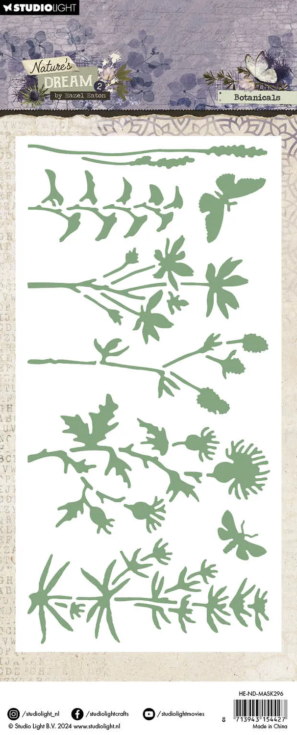 Hazel Eaton Nature's Dream 2 Botanicals Mask Schablone