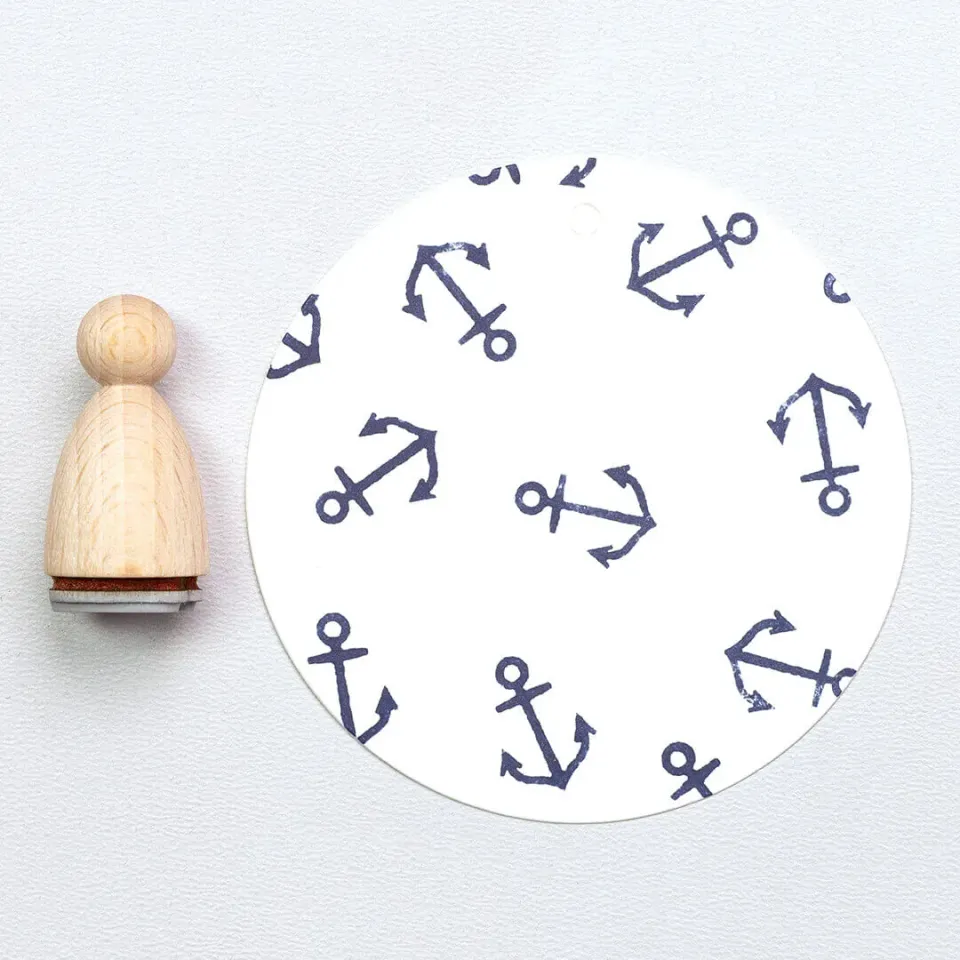 Perlenfischer Anker fein klein Stempel 17x12 mm maritim