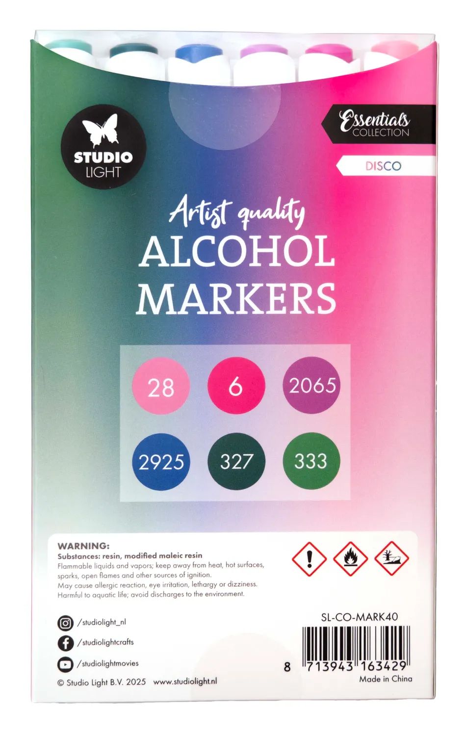 Studio Light Essentials Disco Alkoholmarker 6 Stück