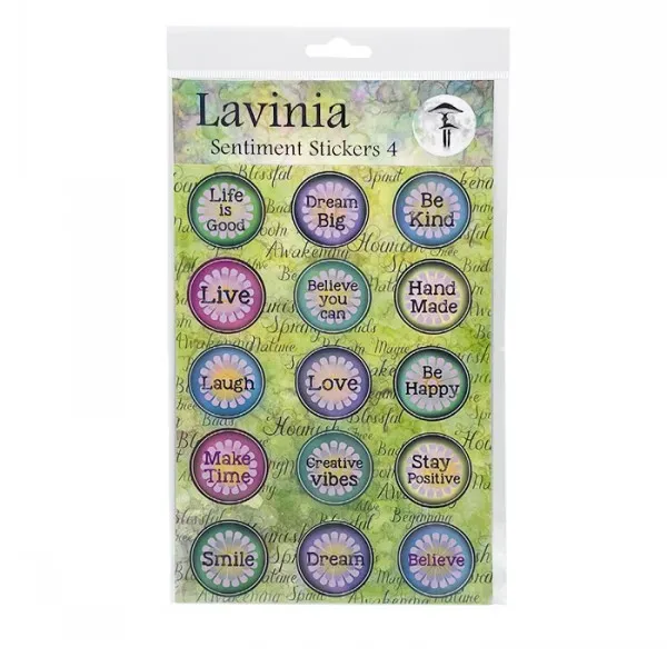 Lavinia-Stamps Sentiment Stickers 4 Aufkleber englisch