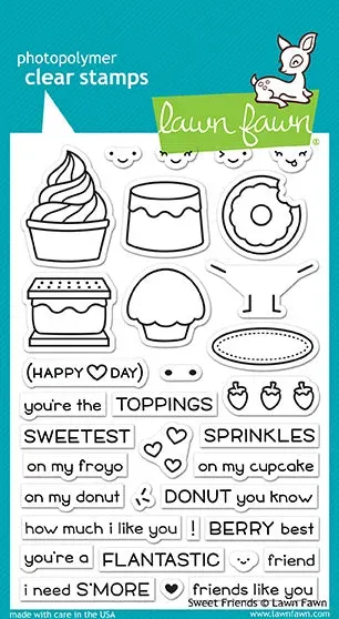 Lawn Fawn Sweet Friends LF1551 Clear Stamps Valentinstag