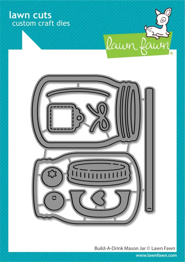 Lawn Fawn Build-A-Drink Mason Jar Stanzschablonen 11-tlg