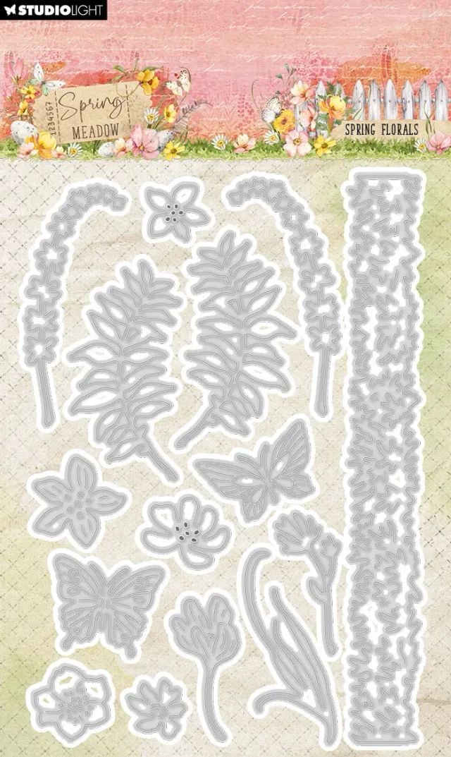 Studio Light Spring Meadow Stanzschablone Spring Florals