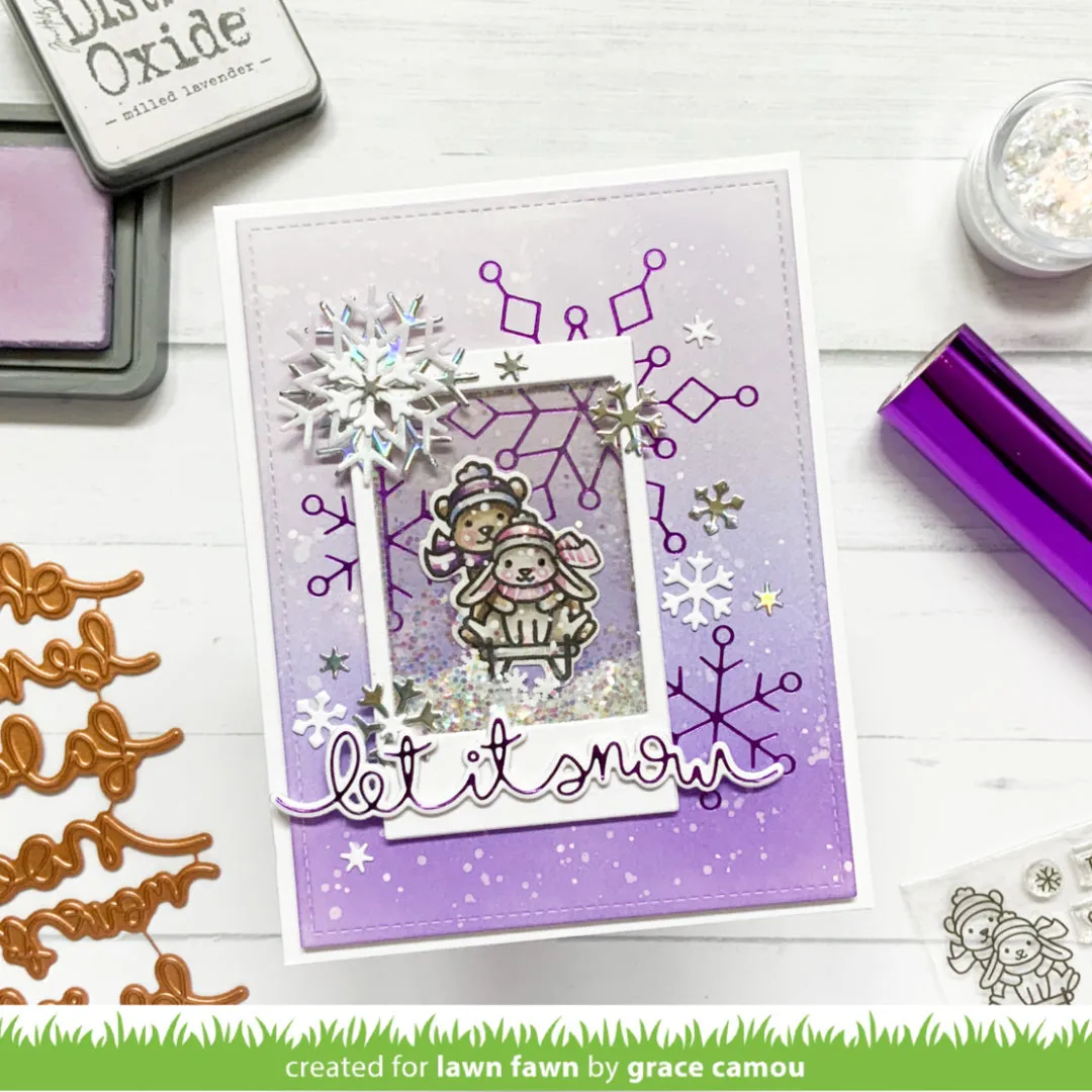 Lawn Fawn Snowflake Duo LF2979 Hot-Foil-Platte Schneeflocken