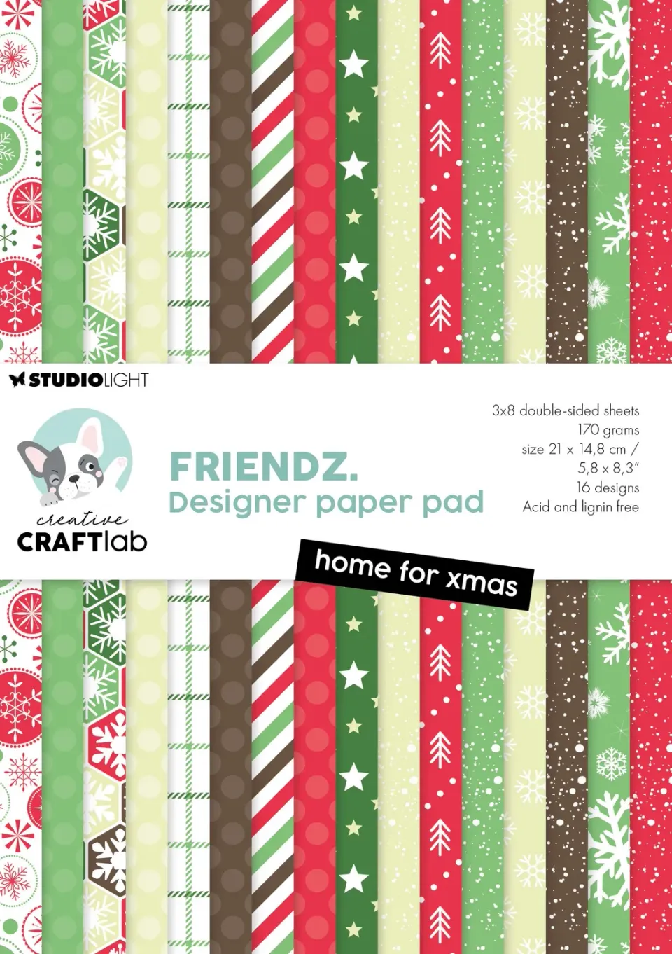 StudioLight Creative Craftlab Home for Xmas Papierblock Weihnachten
