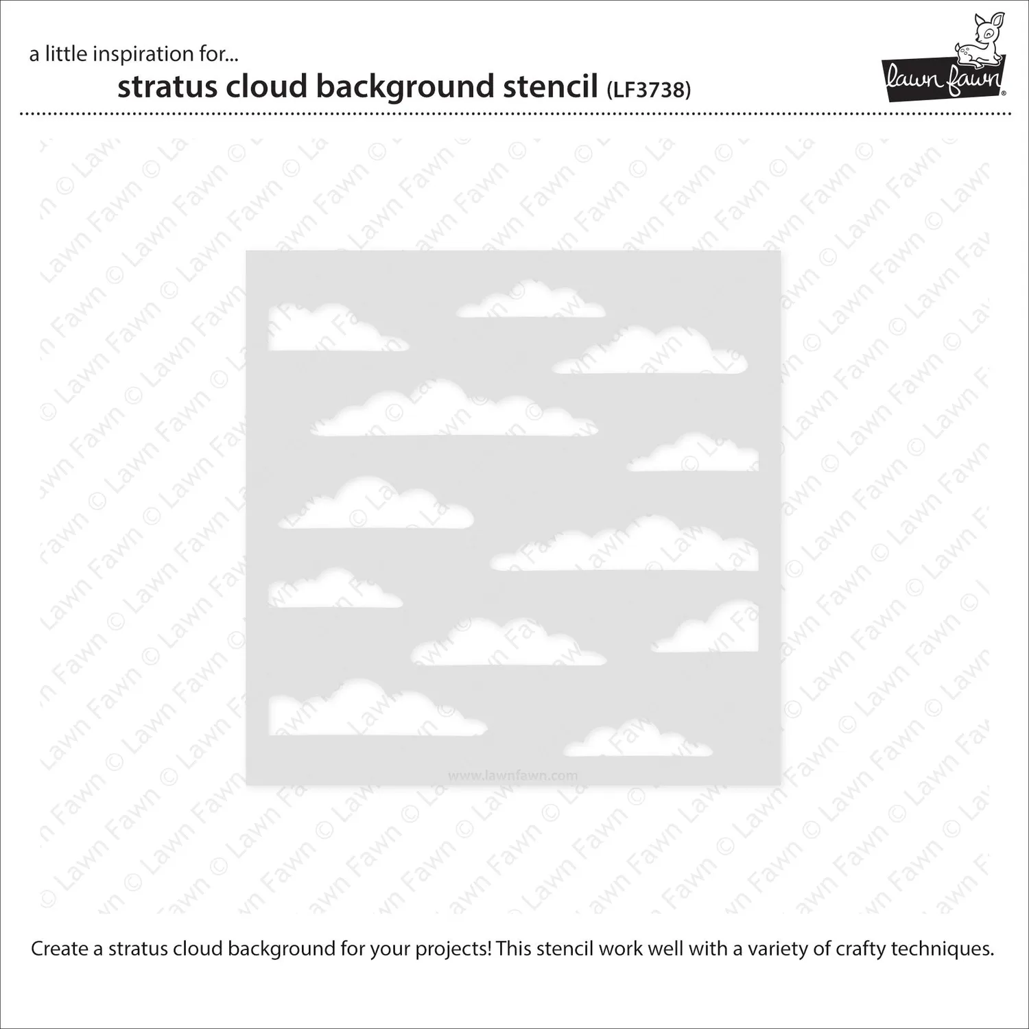 Lawn Fawn Stratus Cloud LF3738 Schablone Wolken 15x15cm
