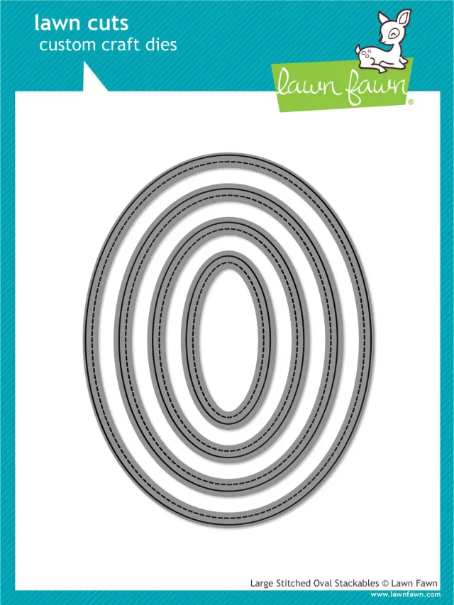 Lawn Fawn Large Stitched Oval Stackables Stanzen