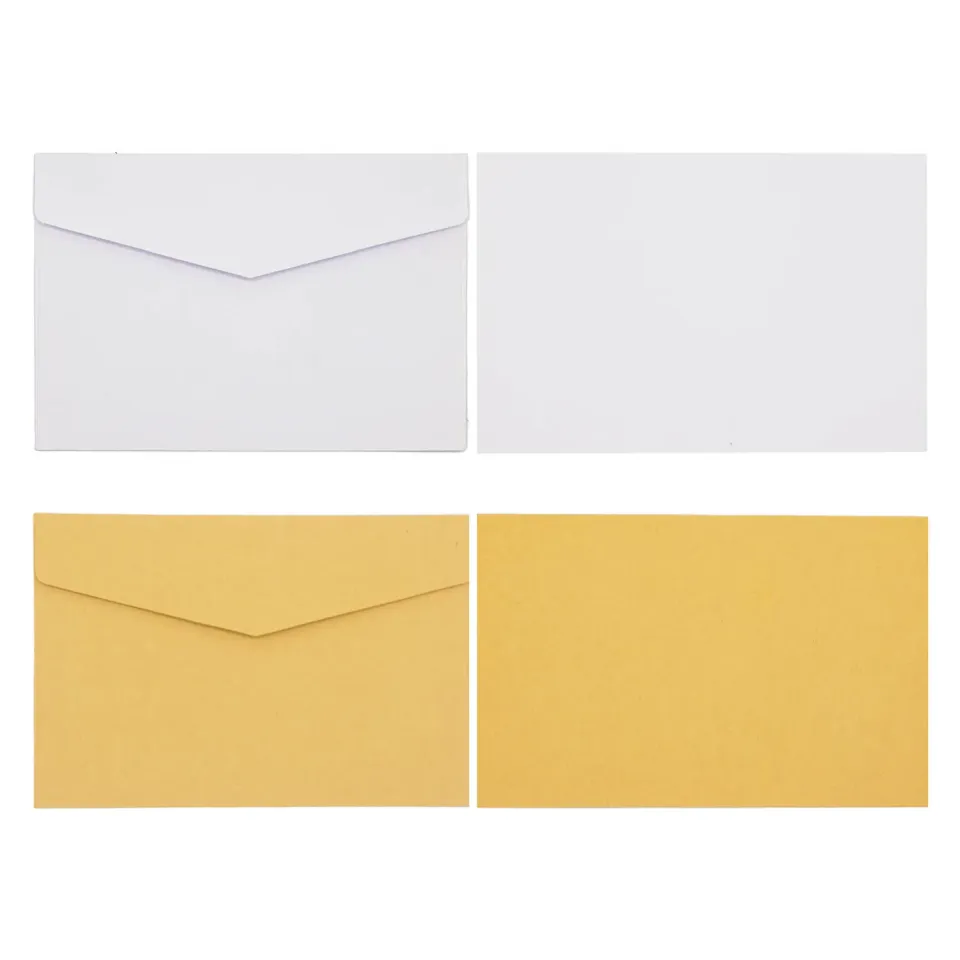 Ieebee Blanko Papierumschläge Set 5 Bögen Kraft Weiß