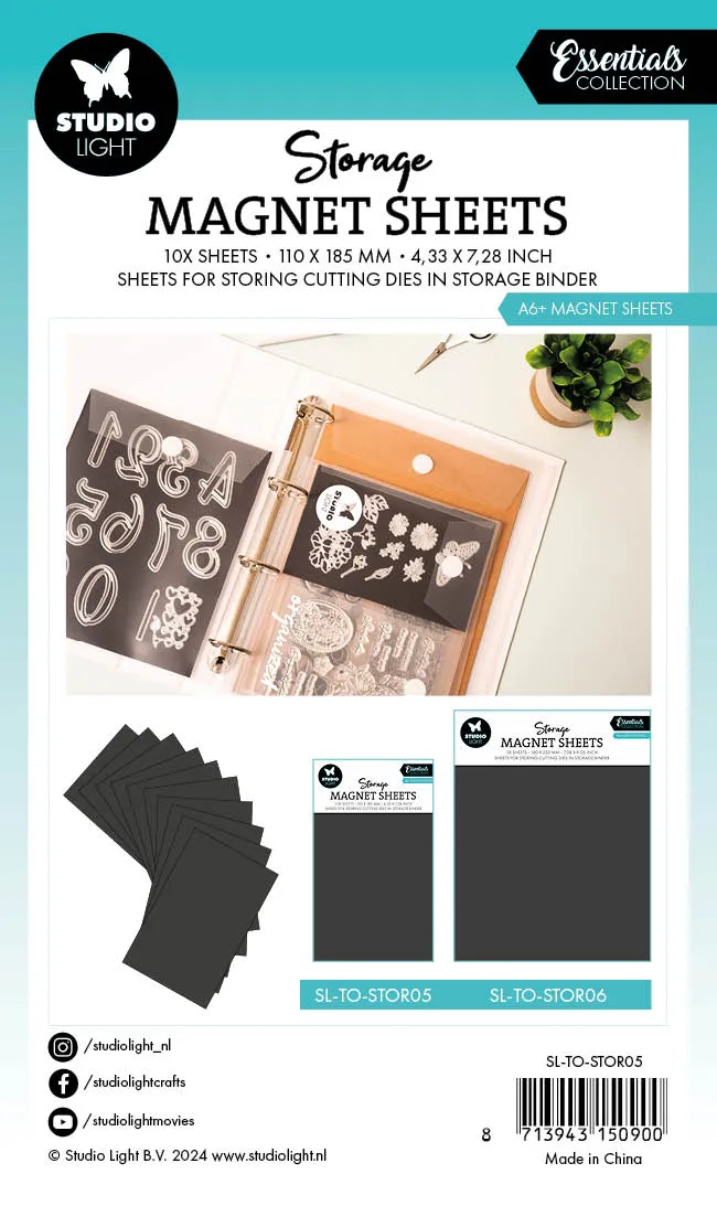 StudioLight Essentials Storage Magnetsheet A6+ 10 Stück magnetisch