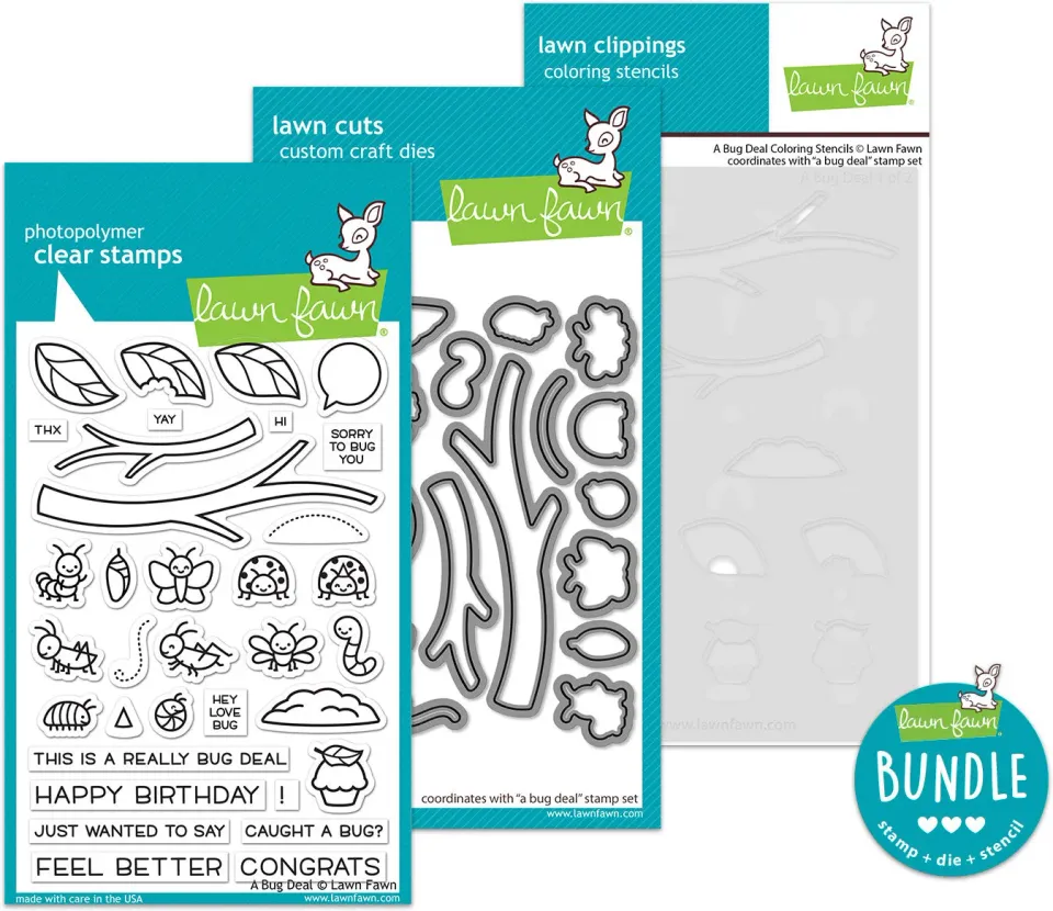 Lawn Fawn A Bug Deal Stempelset Stanzen Bundle Käfer