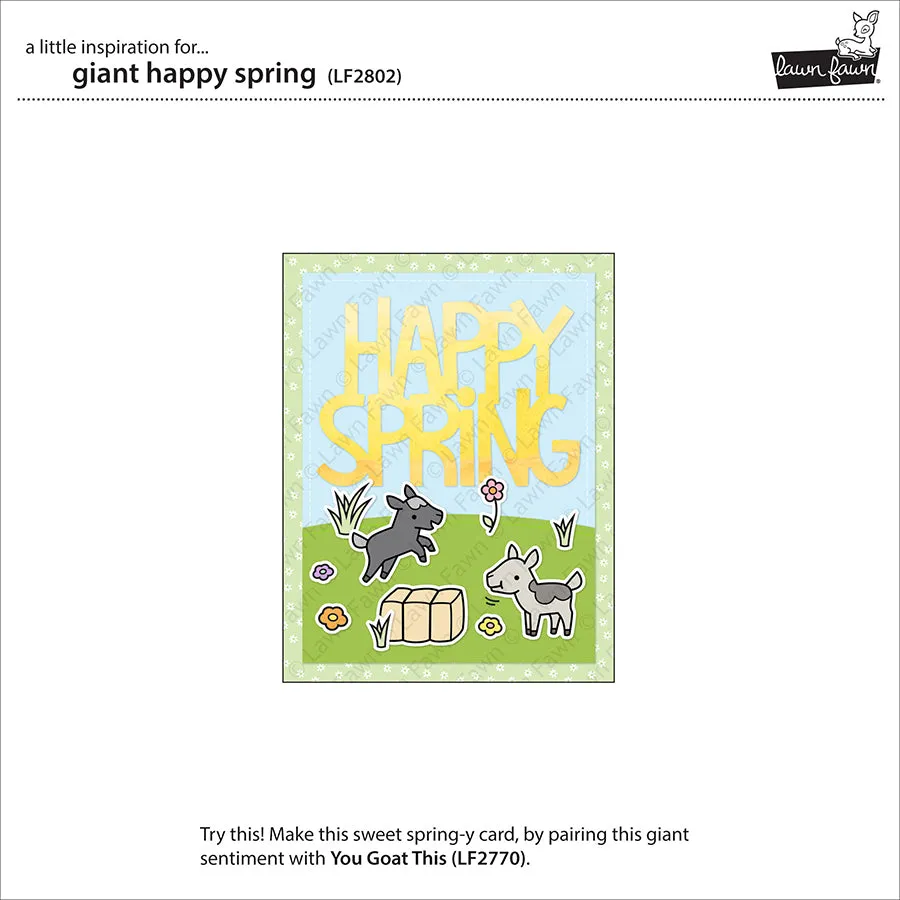 Lawn Fawn Giant Happy Spring Stanze LF2802 Schriftzug