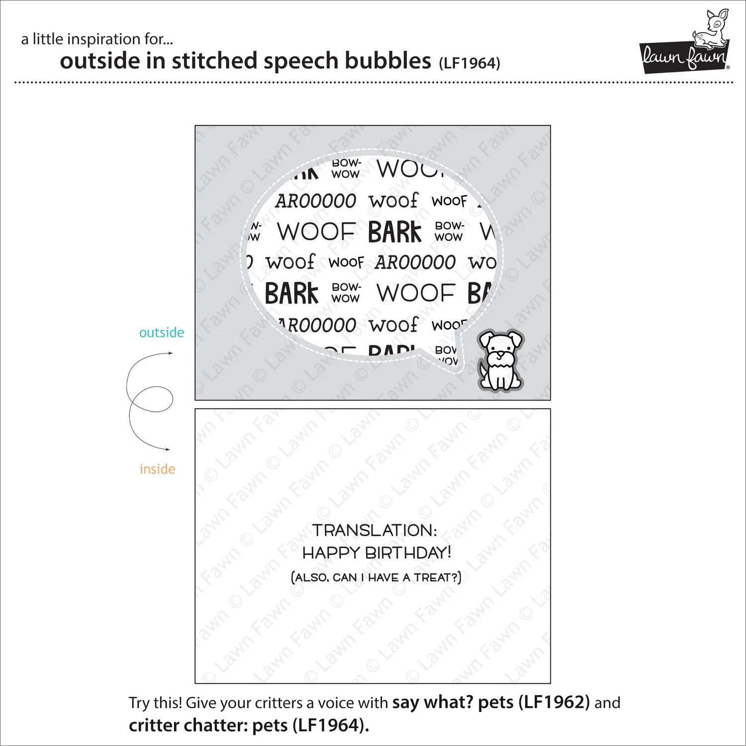 Lawn Fawn Outside In Stitched Speech Bubbles Stanzen 3-teilig
